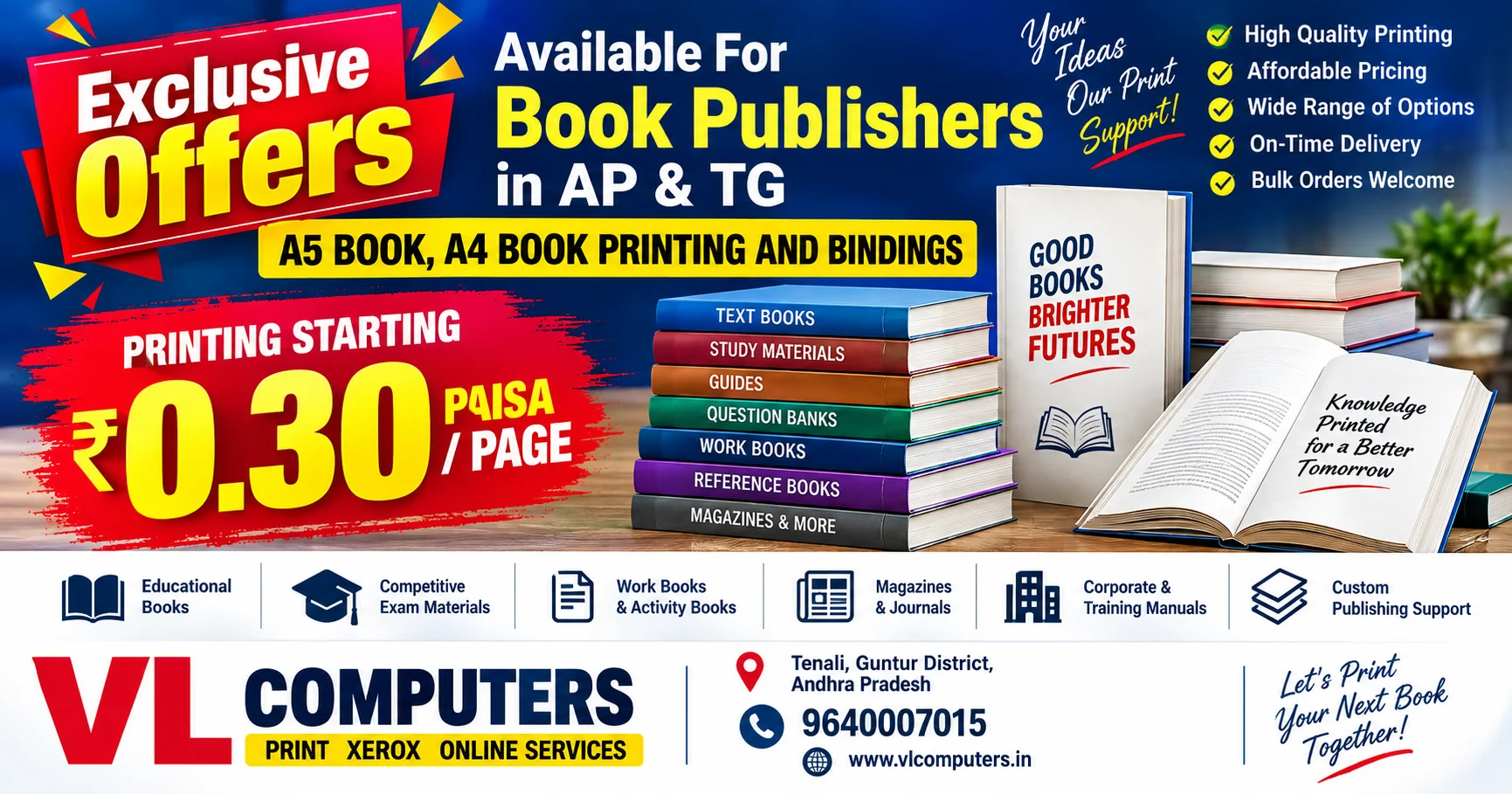 Book Printing .30 paisa
