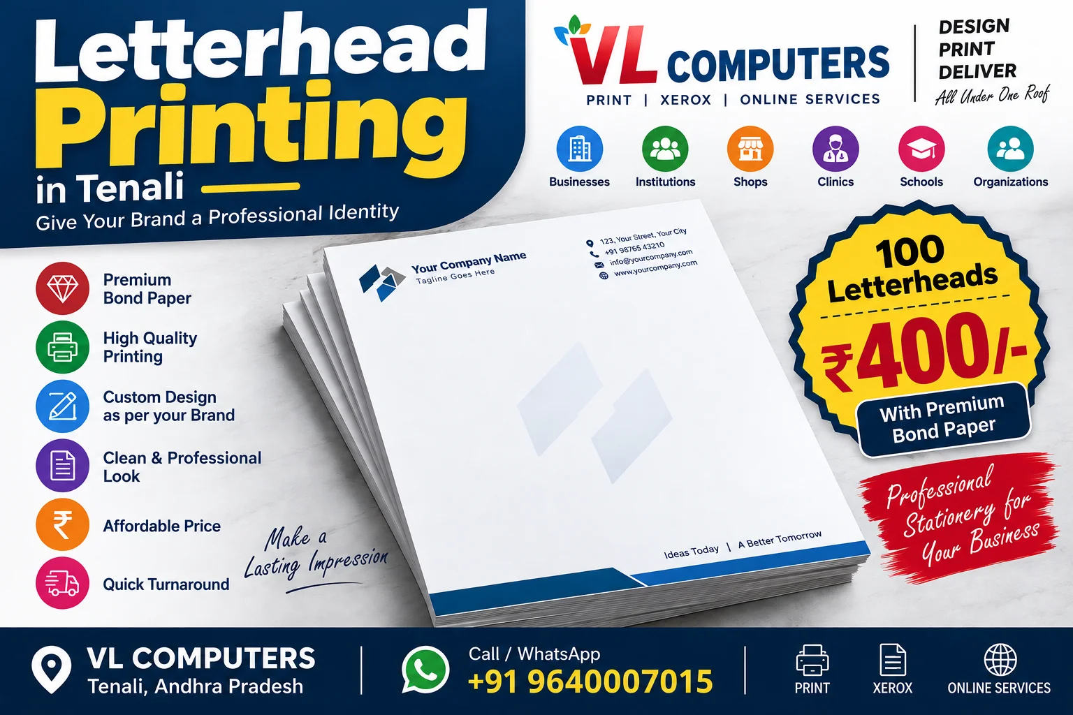 Letterheads Print in Machavaram Tenali