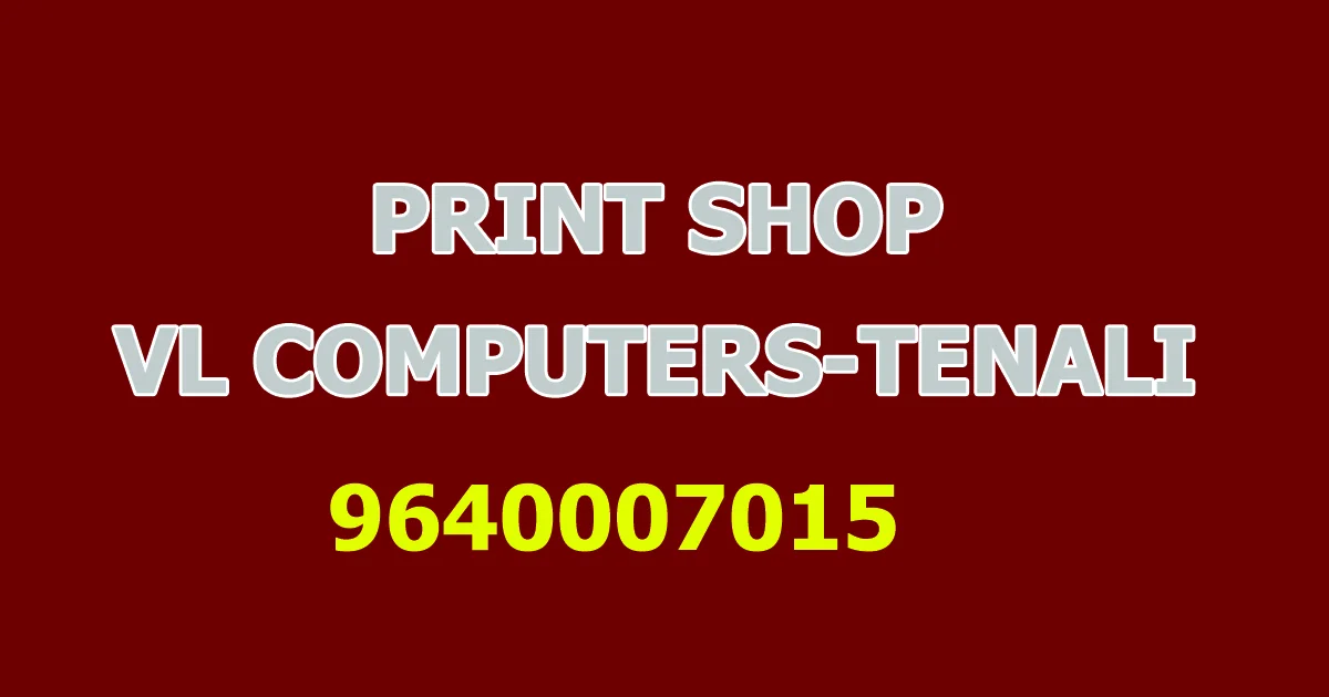 Print Shop in Patha Bitragunta — VL COMPUTERS